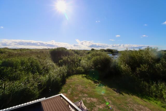 Blick vom Dach in die Dünen